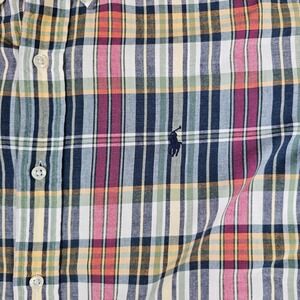 Ralph Lauren Plaid Button Down Short Sleeve Classic Fit Shirt XL‎